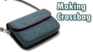 86 [Leather Craft] Making crossbag / [가죽공예] 크로스백 만들기 / Free Pattern