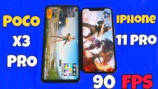 POCO X3 Pro VS iPhone 11 Pro, PUBG Test, 90fps or not? #INDIAKABATTLEGROUND #PUBG #Shorts