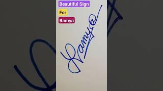 ️️#beautiful #signature #for #ramya ️️#signature #designing #signature #creation