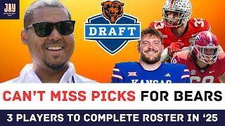 Top 3 Players the Chicago Bears Can't Miss in the 2025 Draft! Chicago Bears News & Updates