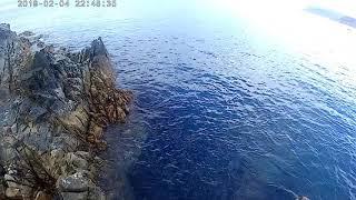 Lure fishing for big pollock at pan's rocks Ballycastle (gopro test)