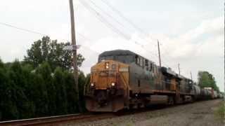 HD: Sunday railfanning! CSX River Line Trains! 9-2-12.