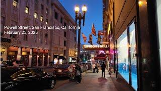 Walking POWELL STREET, SAN FRANCISCO, CALIFORNIA (February 25, 2025)