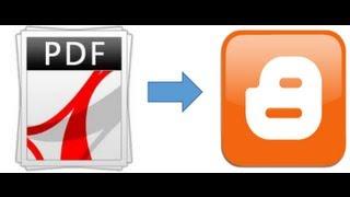 How to embed PDF in Blogger blog