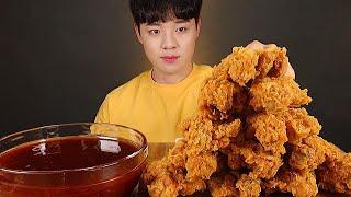 바삭한 후라이드 치킨 먹방(Feat. 양념치킨소스) KOREAN FRIED CHICKEN & SWEET CHICKEN ASMR MUKBANG チキン ไก่ทอด ayamgoreng