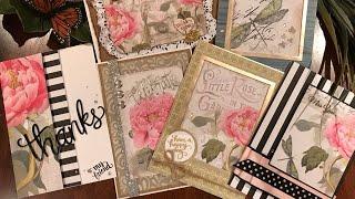 Best patterned paper hacks | Patterned paper card ideas | stamperia paper | floral image cards