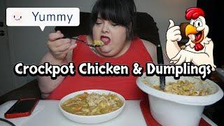 Crockpot Chicken and Dumplings Easy Recipe Mukbang