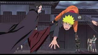 Naruto gets double kicked in the belly