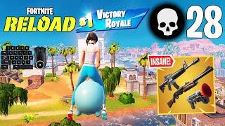 FORTNITE RELOAD | 28 Elimination Solo Vs Squads Win Gameplay