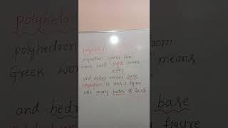 What is the meaning of polyhedron