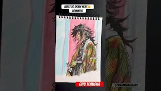 Speed drawing Giyu Tomioka  #shorts #animedrawing