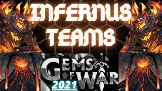 INFERNUS TEAMS | Gems of War SOULFORGE guide 2021 | 3 Teams for a TOP 10 Mythic