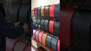 The process of making randossels. A Japanese luxury leather bag manufacturer.