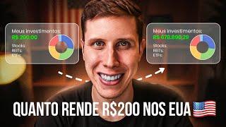 ⁠Quanto rende R$200 todos os meses na Bolsa Americana? Dá pra chegar no R$1 Milhão!?