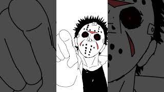 Jason standing on business #shorts #scary #animation #funny #art #memes