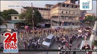 Ilang nanonood ng street dancing sa pista, naatrasan ng sasakyan | 24 Oras Weekend