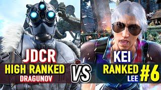 T8  JDCR (High Ranked Dragunov) vs KEI (#6 Ranked Lee)  Tekken 8 High Level Gameplay