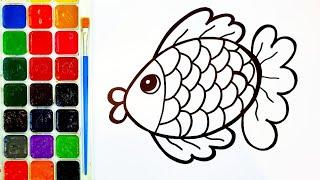 How to draw a fish. Drawing lessons for children Coloring. Easy drawing #drawing #малювання