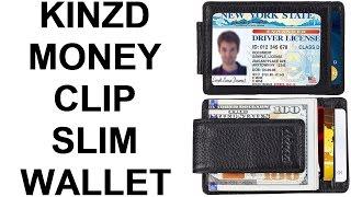 Kinzd Slim Leather RFID Wallet With Strong Money Clip Review - Thin Wins!