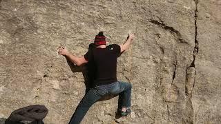 Dorset 6c Sit (7c) first ascent. St Aldhelms Head, Dorset