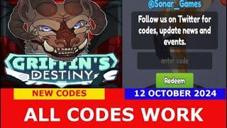 *NEW CODES* [HALLOWEEN EVENT] Griffin's Destiny ROBLOX | ALL CODES | OCTOBER 12, 2024