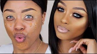 EASY GLAM MAKEUP TUTORIAL | WOC FT. HUDA BEAUTY, BH COSMETICS ITS MY RAYE RAYE, FARSALI