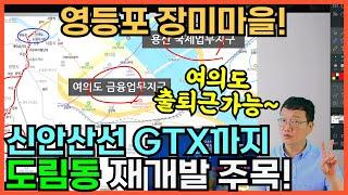 사업성이 더 높아진 도림동 장미마을 재개발 / 신안산선 GTX 까지 / 투자금 1억 후반 소액투자 가능한곳 / 여의도 배후 주거지역