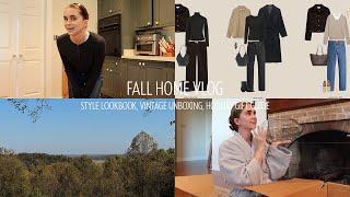 fall home vlog | style lookbook, vintage unboxing & holiday gift guides