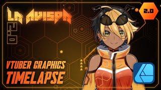 【TIMELAPSE】Vtuber Graphics (Model Reveal) for LaAvispa | Vtuber Graphics