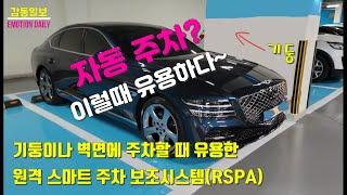 제네시스 G80 원격 스마트 주차 보조 (자동 주차) 이럴 때 유용하다!!!