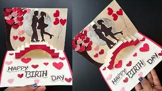 Happy Birthday card making ideas/Handmade Birthday card designs/ DIY Birthday pop-up card