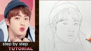 BTS Jin Drawing Step by Step- Tutorial | YouCanDraw