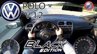 VW POLO V 1.2 69 HP BLACK EDITION ACCERATION POV DRIVE TEST on GERMAN AUTOBAHN