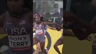 Unbelievable relay save ‍ #athletics #worldrelays #usa