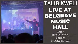 Talib Kweli LIVE at Belgrave Music Hall, Leeds, UK - 29 October, 2024