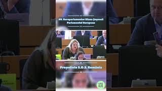 Diana Șoșoacă a avut un discurs demn de "pus în ramă" la nivelul Parlamentului European!