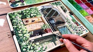 Painting 'Studio Ghibli' Scene With Jelly Gouache / Kiki's Delivery Service  