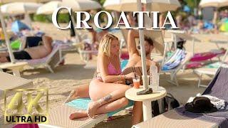 Beach Walk 4K Croatia | Seaside Walking with Olivia in Crikvenica | 4K60