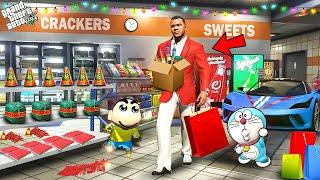 Franklin, Shinchan & Doraemon Shopping For Diwali In GTA 5 In Telugu