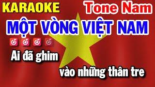 Một Vòng Việt Nam Karaoke Tone Nam ( Beat Chuẩn ) Huỳnh Lê