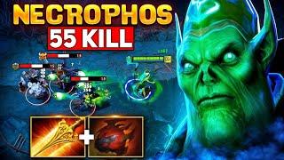 55 Kills Necrophos Insane Damage 7.37d +1000 AOE | Dota 2 Gameplay