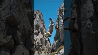 Mountain Goat’s Epic Ascent! ️ #mountaingoat #natureadventure #ai #aiart #shorts
