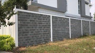 Kho Tư liệu Xây dựng - Tường rào bằng gạch Block của biệt thự cao cấp