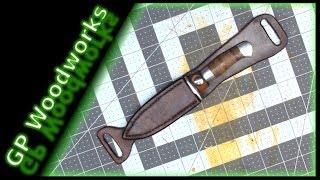 GPW 189 - Custom Leather Horizontal Knife Sheath