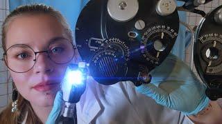 ASMR Ophthalmologist Eye Exam | Lens 1 or 2, Light Tests, Measuring