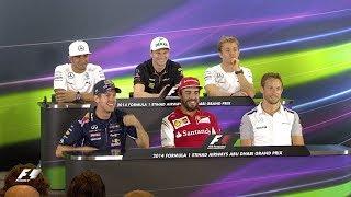 The Longest Press Conference Question Ever?! | 2014 Abu Dhabi Grand Prix