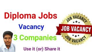 Diploma Jobs in mechanical, EEE,ECE,Automobile