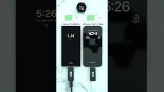 iPhone 16 pro max  vs Galaxy S24 Ultra Charging test#s24ultra #iphone16pro