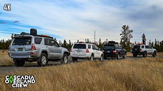 FREEZING LAKE overlanding and backcountry camping in BC | 4th gen 4runners, Land Cruiser - S3/E3