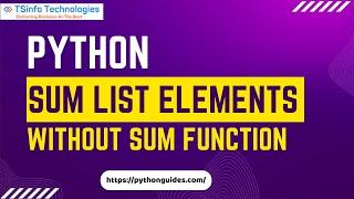 Python Program to Calculate the Sum of List Numbers without using Built_in Functions